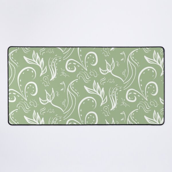 Item preview, Simple Olive and White Whimsical Seamless Pattern – Minimalist Botanical Design designed and sold by zvbillustration.