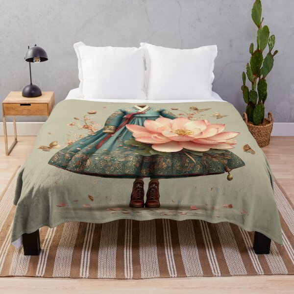 Item preview, English: Traditional Korean Hanbok With Peony Flower designed and sold by colorful-white.