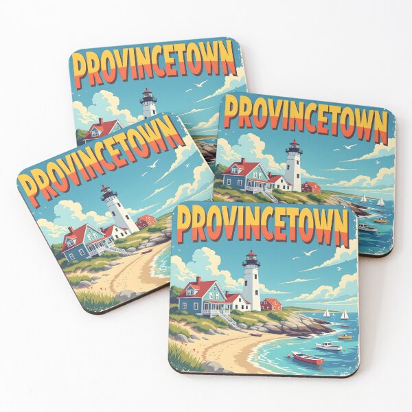 Item preview, Provincetown Massachusetts – Vintage Coastal Travel Poster designed and sold by LSVart.