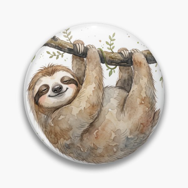 Item preview, Cute Sleepy Sloth Hanging Relaxed Illustration  designed and sold by Digitalphoto4u.