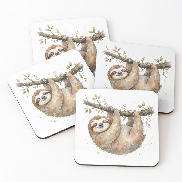 Item preview, Cute Sleepy Sloth Hanging Relaxed Illustration  designed and sold by Digitalphoto4u.