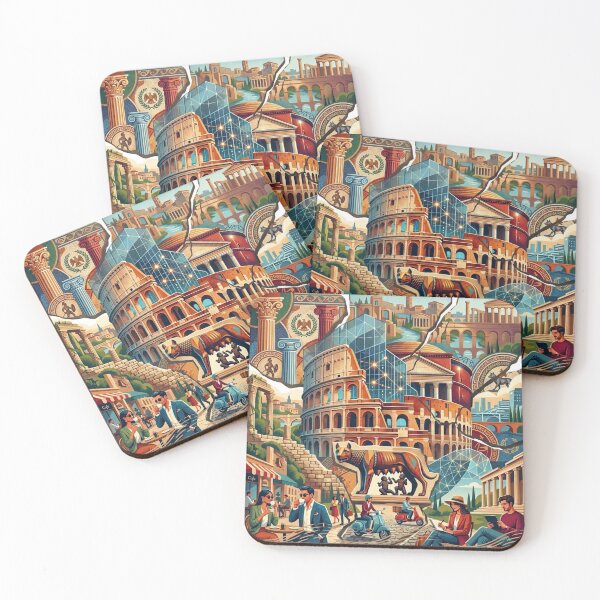 Item preview, Ancient Meets Modern Rome Collage | Italy Travel & History Art designed and sold by Nashatyoussef.