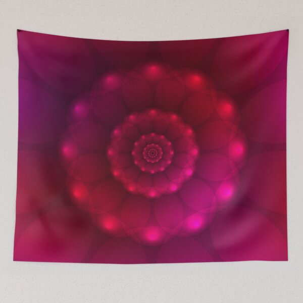 Item preview, Abstract Pink and Red Geometric Mandala Pattern designed and sold by Apurva Joshi.