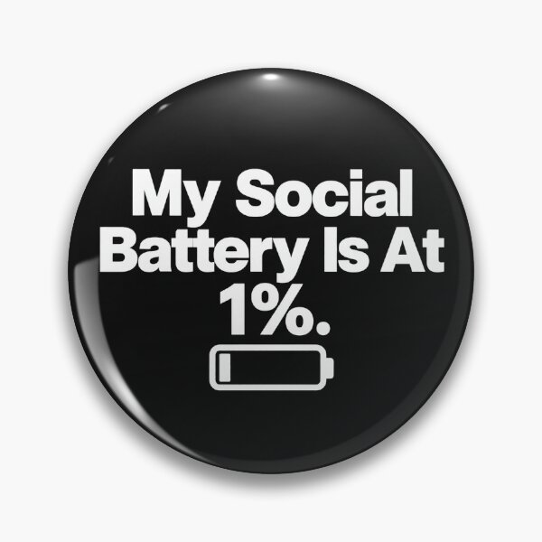 Item preview, My Social Battery Is At 1% Funny Introvert Relatable T-Shirt  designed and sold by VaultVibes.