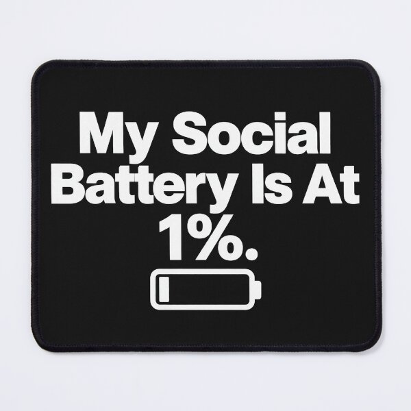 Item preview, My Social Battery Is At 1% Funny Introvert Relatable T-Shirt  designed and sold by VaultVibes.