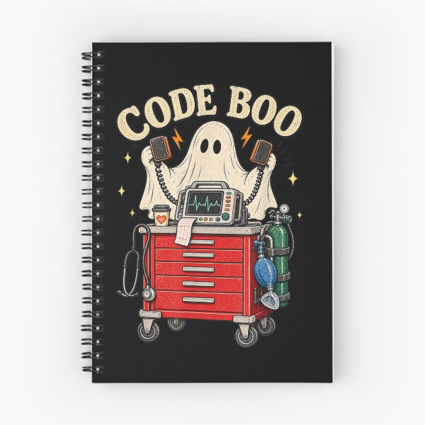 Item preview, Code Boo Funny Ghost Halloween Nurse Respiratory RN ICU designed and sold by Denenberg Jardel.