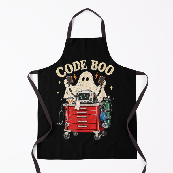Item preview, Code Boo Funny Ghost Halloween Nurse Respiratory RN ICU designed and sold by Denenberg Jardel.