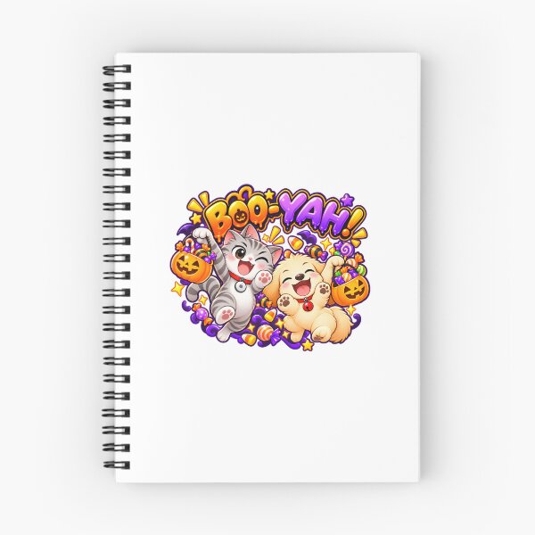 Item preview, Boo Yah Halloween Cute Ghost Cat and Dog designed and sold by Ravivan.