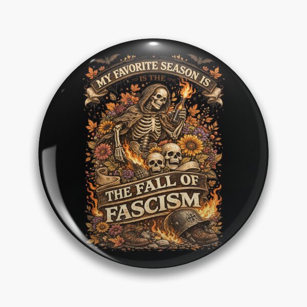 Item preview, My Favorite Season is The Fall of Fascism – Halloween Floral designed and sold by Printed Mistakes.