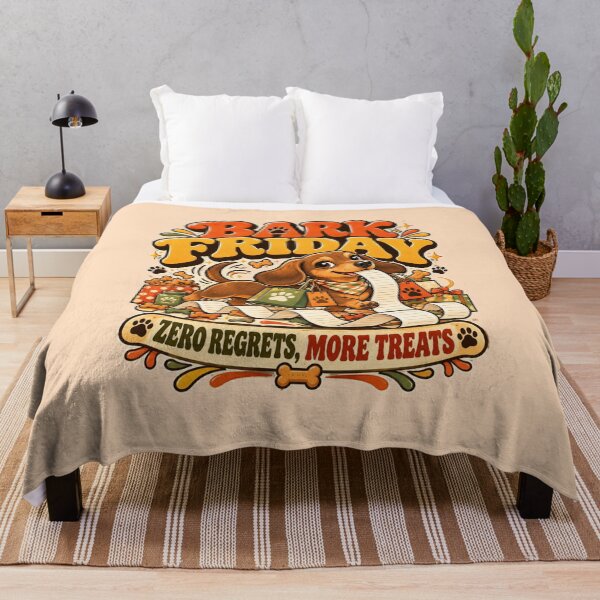 Item preview, Bark Friday Zero Regrets More Treats Funny Dachshund Dog Mom Shopping Cartoon Design designed and sold by Im-Ara.