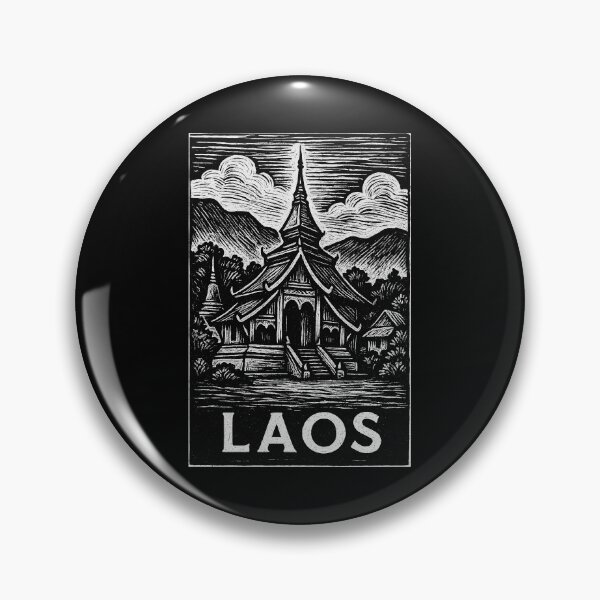 Item preview, Estilo de linograbado de Laos designed and sold by Thistle-TShop.