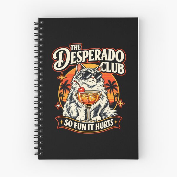 Item preview, The Desperado Club - Retro Sunset Cocktail Cat designed and sold by ArchibaldStone.