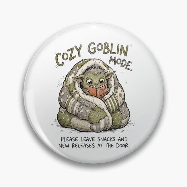Item preview, Cozy Goblin Mode Please Leave Snacks and New Releases at the Door – Funny Bookish Art designed and sold by Luminari Creations.