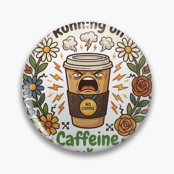 Item preview, Running on Caffeine and Chaos Sticker - Funny Coffee Lover Art designed and sold by Greg7712.