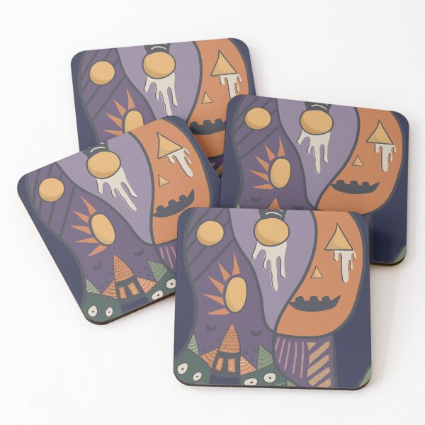 Item preview, Halloween Cubist Faces – Spooky Abstract Halloween Art designed and sold by aekritdeach.