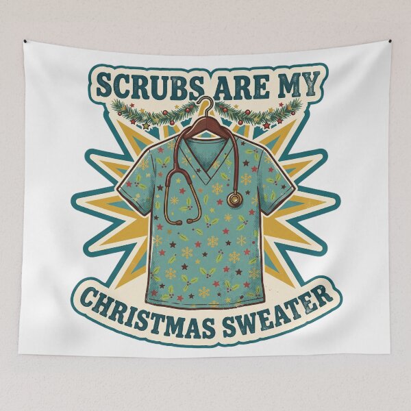 Item preview, Scrubs Are My Christmas Sweater - Nurse Humor designed and sold by TheCalmEdit.