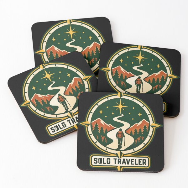 Item preview, Solo Traveler Compass Badge – North Star Adventure Emblem designed and sold by dhmnee.