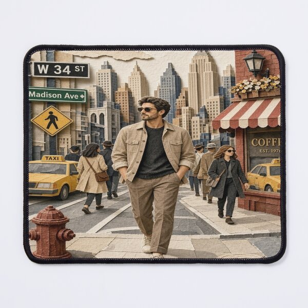 Item preview, New York City Street Manhattan 3D Paper Cutout Art T-Shirt designed and sold by Sushikidsntoddlers.