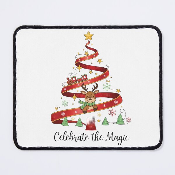 Item preview, Celebrate the Magic Christmas Tree Reindeer Design designed and sold by PlumArtDesign.