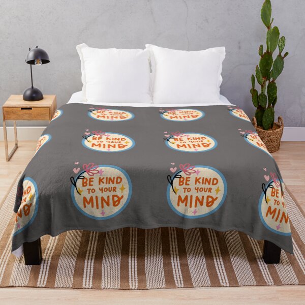 Item preview, Be Kind To Your Mind Retro Floral Circle Emblem designed and sold by rnscreationsin.