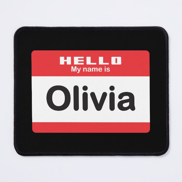 Item preview, Hello My Name is Olivia - Red Name Tag designed and sold by Vector-Artist.