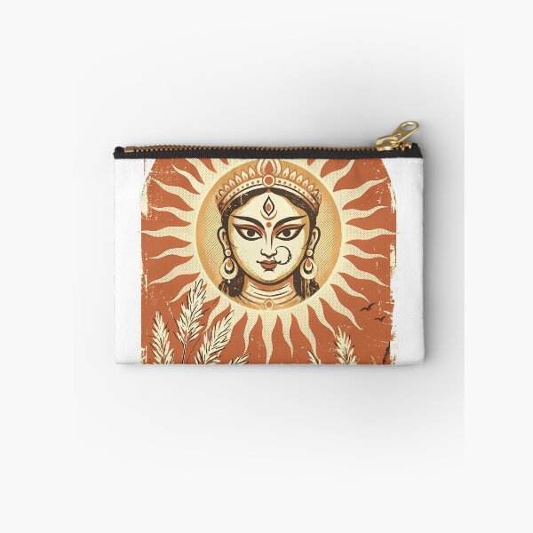 Item preview, Goddess Durga Autumn Kash Phool Sunburst Subho Mahalaya Art designed and sold by Rongchoge.