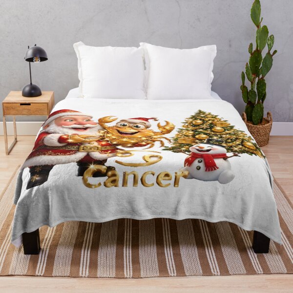 Item preview, Cancer Zodiac Santa Golden Crab Christmas designed and sold by Zodiac Celestial Art.