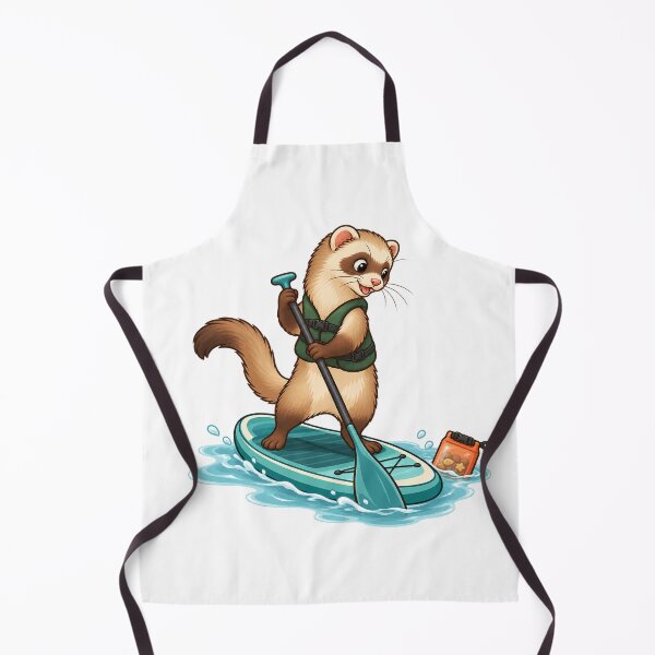 Item preview, Paddleboard Snack Patrol Ferret Cartoon designed and sold by CozyMigo.