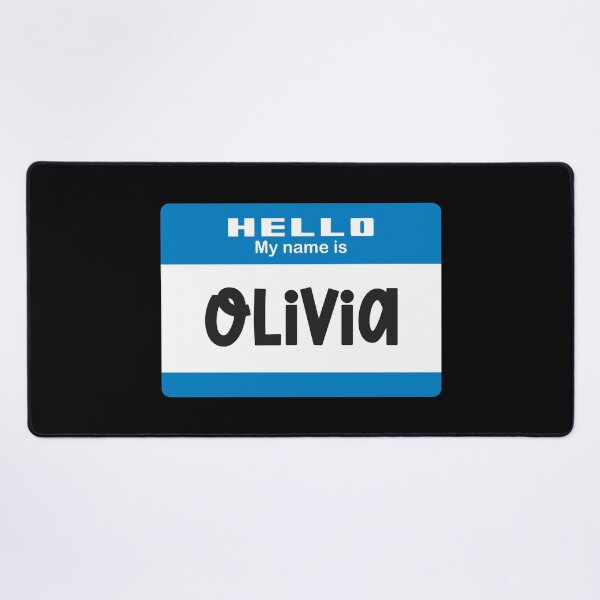 Item preview, Hello My Name is Olivia - Blue Name Tag designed and sold by Vector-Artist.