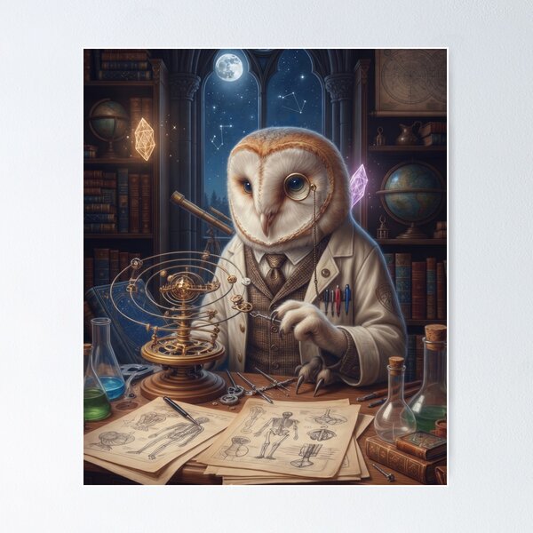Item preview, Professor Hoot Celestial Mapmaker designed and sold by made by Golightly x.