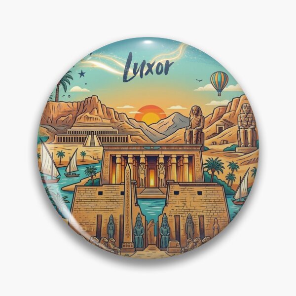 Item preview, Luxor Egypt Ancient Landmarks Vintage Poster Art designed and sold by Nashatyoussef.