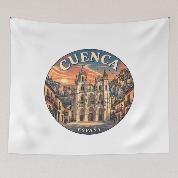 Item preview, Cuenca España: Gothic Cathedral Sunset Design designed and sold by CircinusStore.