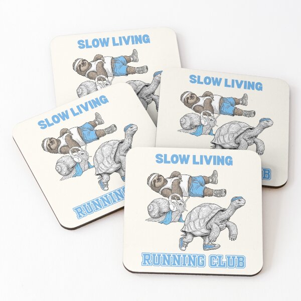 Item preview, Slow Living Running Club Sloth Galapagos Giant Tortoise Snail designed and sold by QuirkyGuacamole.