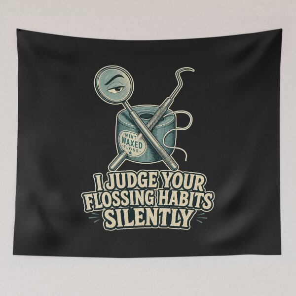 Item preview, I Judge Your Flossing Habits Silently Shirt, Funny Dental Hygienist T-Shirt, Hygienist Humor Tee, Dental Assistant Gift Shirt, Vintage Dental Tools Graphic designed and sold by TshirtsLabs.