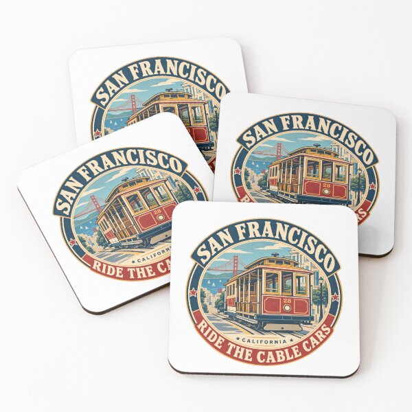 Item preview, San Francisco Cable Car Country Vintage Travel Poster designed and sold by Globalcitytees.