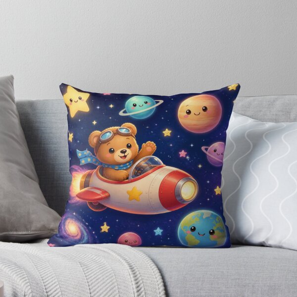 Item preview, Cute Space Road Trip Rocket Kids Illustration designed and sold by Lazarescu.