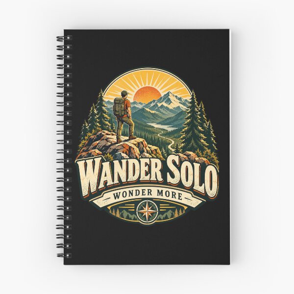 Item preview, Wander Solo Wonder More – Vintage Mountain Backpacker designed and sold by dhmnee.