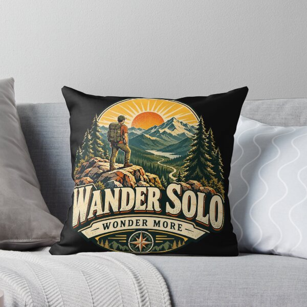 Item preview, Wander Solo Wonder More – Vintage Mountain Backpacker designed and sold by dhmnee.