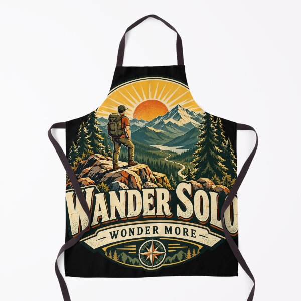 Item preview, Wander Solo Wonder More – Vintage Mountain Backpacker designed and sold by dhmnee.