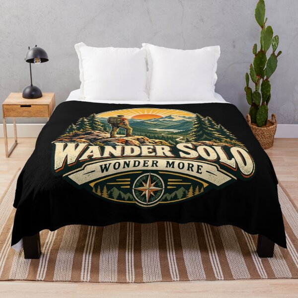 Item preview, Wander Solo Wonder More – Vintage Mountain Backpacker designed and sold by dhmnee.