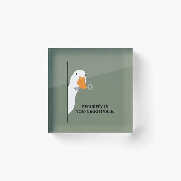 Item preview, Security Is Non-Negotiable Funny Goose Meme Green Design  designed and sold by LexaArtworks.