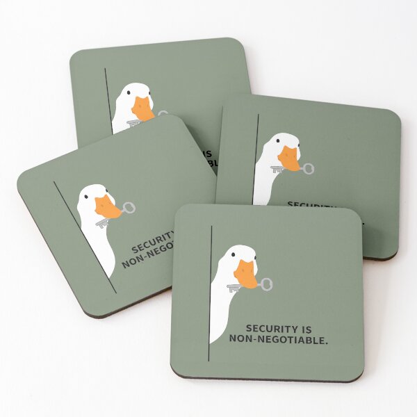 Item preview, Security Is Non-Negotiable Funny Goose Meme Green Design  designed and sold by LexaArtworks.