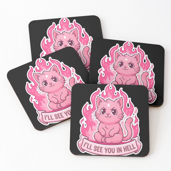 Item preview, Pink Demon Cat – I’ll See You in designed and sold by assumrapplv.