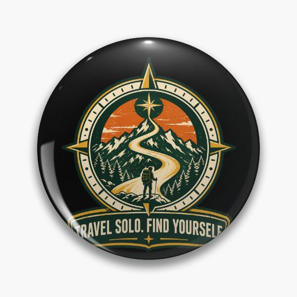 Item preview, Copy of Solo Traveler Compass Badge – North Star Adventure Emblem designed and sold by dhmnee.