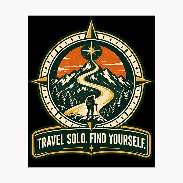 Item preview, Copy of Solo Traveler Compass Badge – North Star Adventure Emblem designed and sold by dhmnee.
