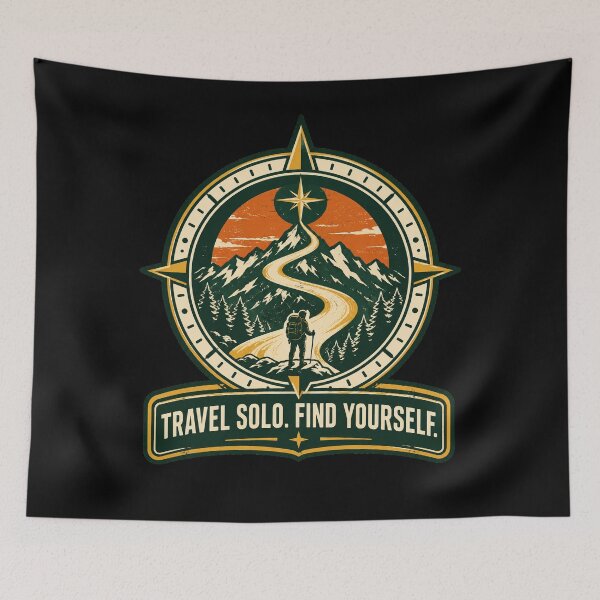 Item preview, Copy of Solo Traveler Compass Badge – North Star Adventure Emblem designed and sold by dhmnee.
