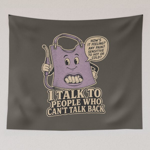 Item preview, I Talk To People Who Can't Talk Back Shirt, Funny Dental Hygienist T-Shirt, Hygienist Humor Tee, Dental Gift Shirt, Vintage Dental Graphic designed and sold by TshirtsLabs.