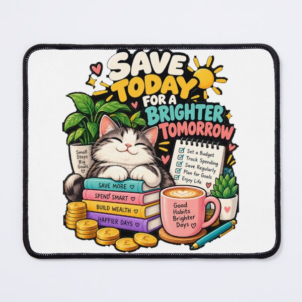 Item preview, Save Today for a Brighter Tomorrow – Cute Cat Savings and Budgeting designed and sold by JLMWorks.