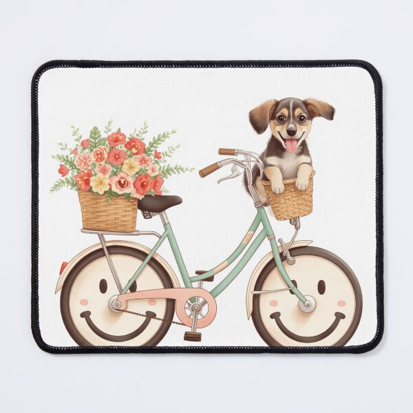 Item preview, Cute Bicycle Ride Dog Puppy Kids Travel Design designed and sold by Lazarescu.