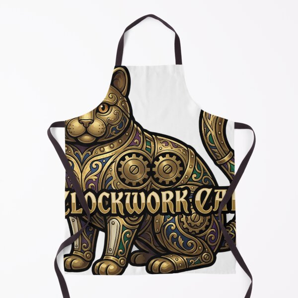 Item preview, Gothic Clockwork Cat - Steampunk Cat Art designed and sold by IllumeInk.